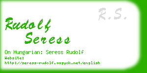 rudolf seress business card